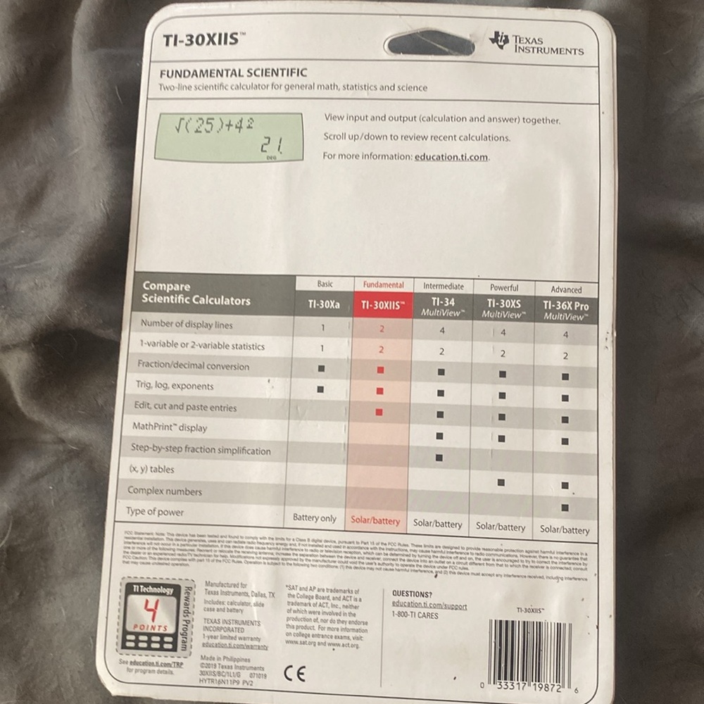 Texas Instruments TI-30XIIS - Picture 2 of 4